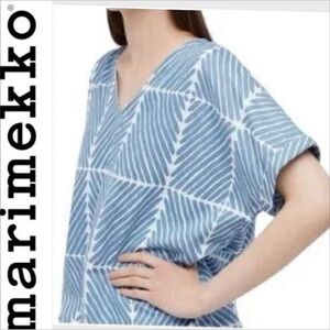 Marimekko x Uniqlo NWOT Cotton Geometric Print Oversized Top size S